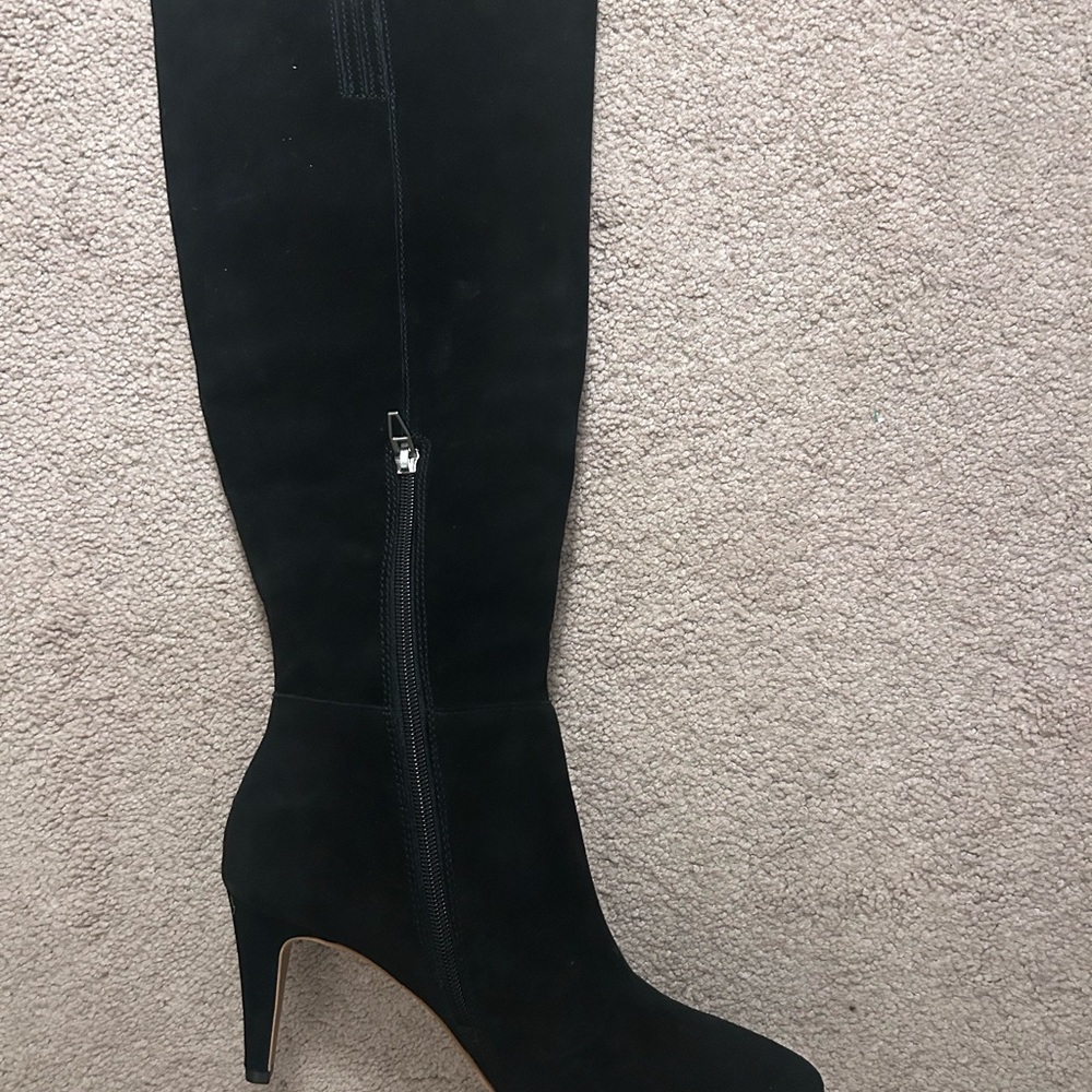 Dolce Vita Onyx Haze Suede Knee-high Black Boots